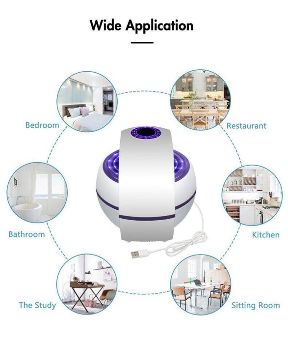 Уничтожитель насекомых Лампа от комаров  Photocatalysis Suction Type Mosquito Killer